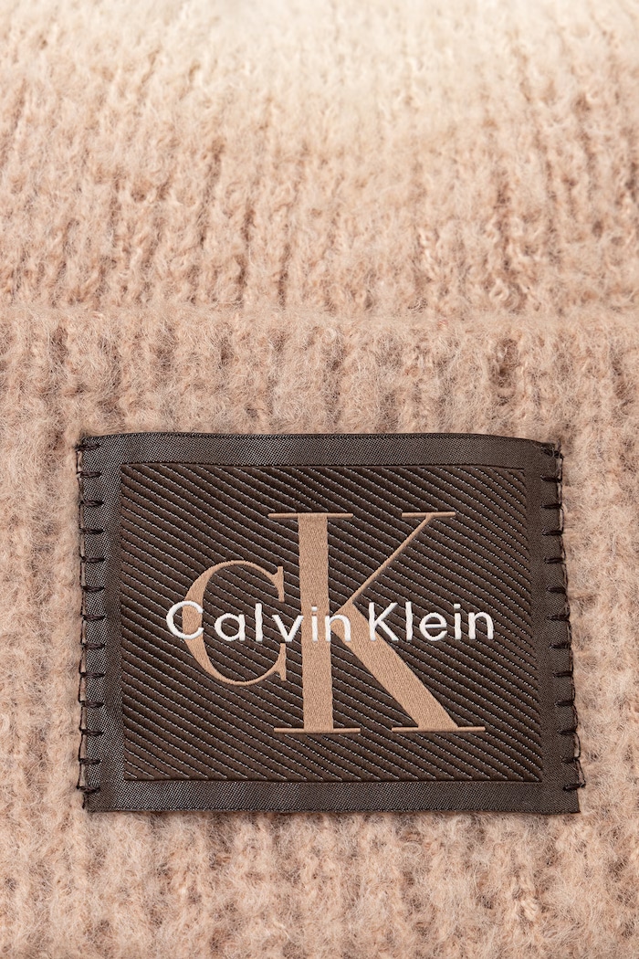 Calvin Klein Čiapka beanie dámska s prímesou vlny LV04F8102G béžová AW26