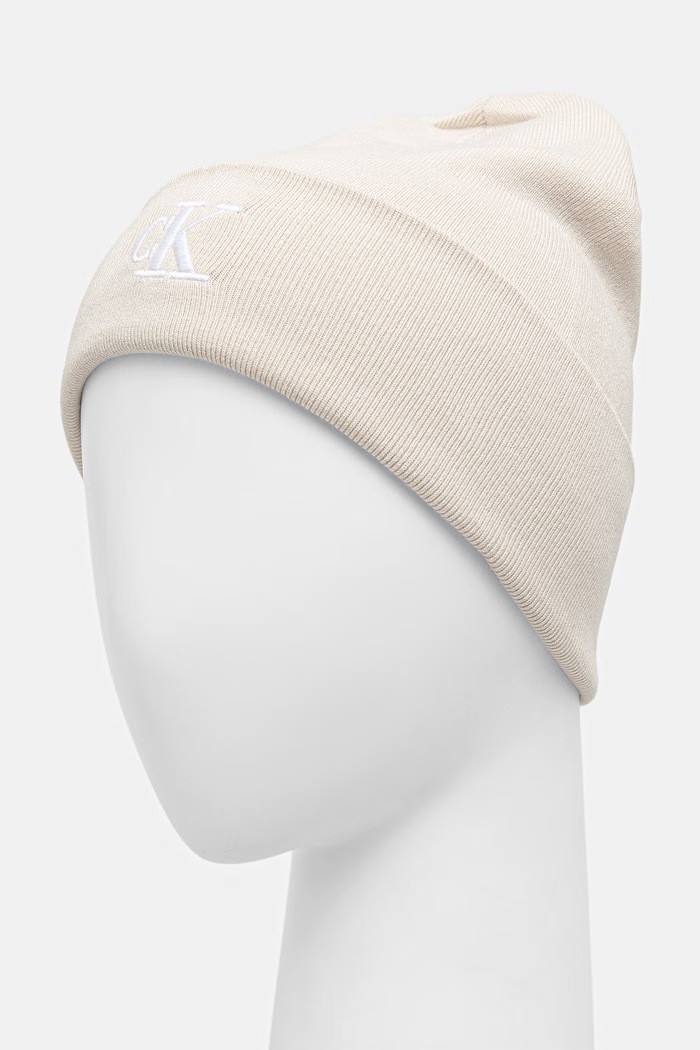 Calvin Klein czapka damska LV04F8098G beżowy AW26