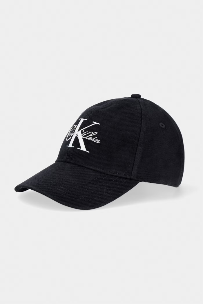 Calvin Klein czapka z daszkiem damska bawełniana czarny LV04F5115G