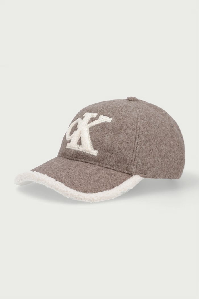 Calvin Klein czapka bejsbolówka damska beżowy LV04F5092G