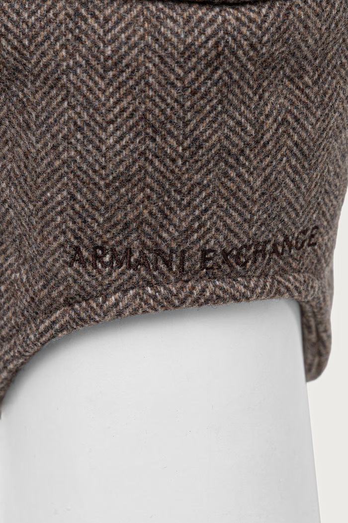 Armani Exchange шапка с козирка дамска от вълнена материя XW003044.AF26075