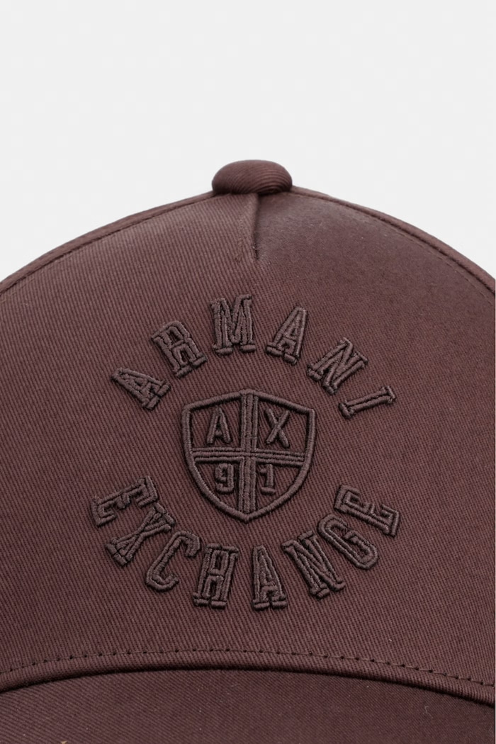 Armani Exchange čiapka so šiltom dámska bavlnená XW003042.AF15502 hnedá AW26