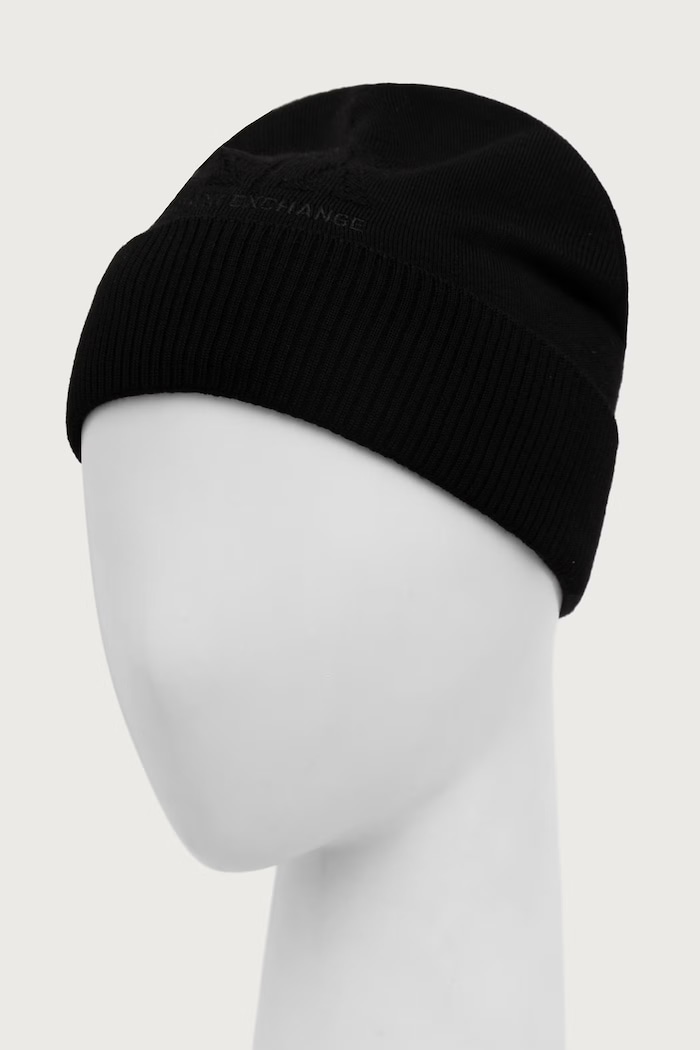 Armani Exchange Kapa za žene od vune XW001445.AF11896 crna AW26