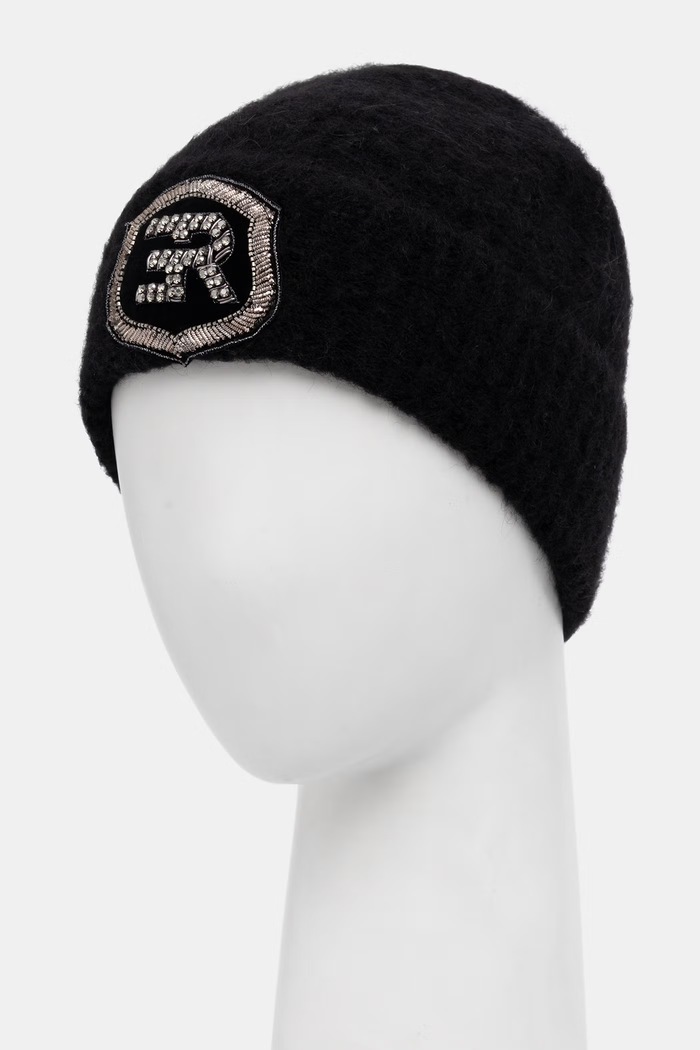 ERMANNO Firenze czapka damska z wełną D49EV009EA0 czarny AW26
