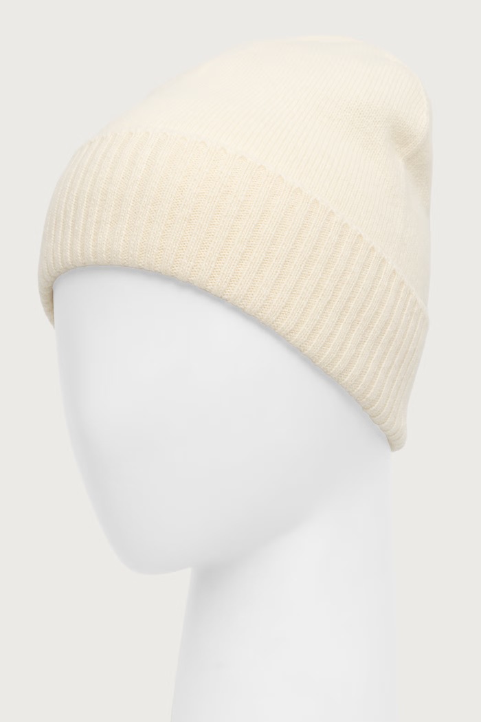 United Colors of Benetton Czapka beanie damska wełniana 63UWVA00G beżowy AW26