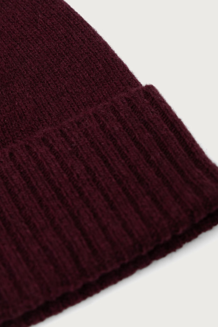 Akcesoria United Colors of Benetton Czapka beanie damska wełniana 63UWVA00G fioletowy