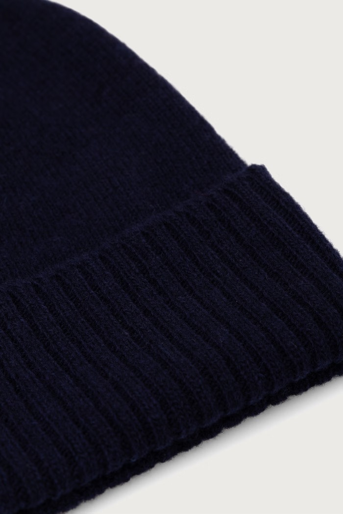 Akcesoria United Colors of Benetton Czapka beanie damska wełniana 63UWVA00G granatowy