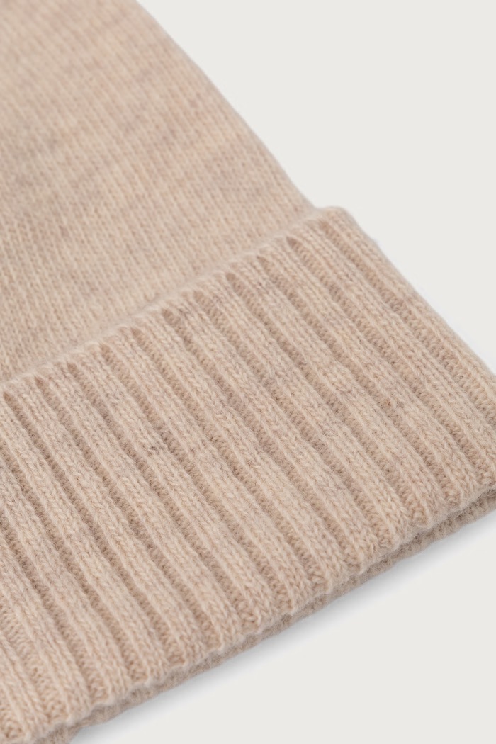 Akcesoria United Colors of Benetton Czapka beanie damska wełniana 63UWVA00G beżowy