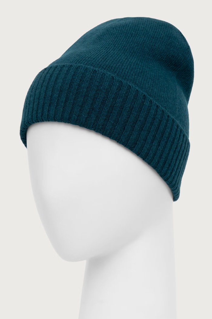 United Colors of Benetton Czapka beanie damska wełniana 63UWVA00G zielony AW26