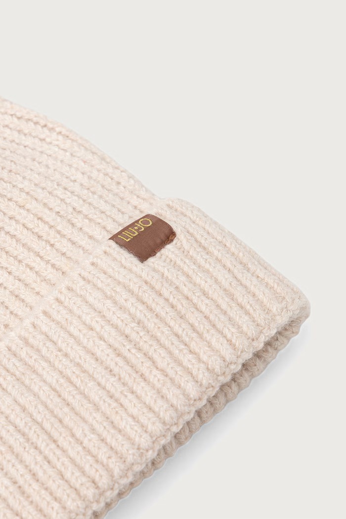 Liu Jo Czapka beanie damska 2F6080.MA29S beżowy AW26