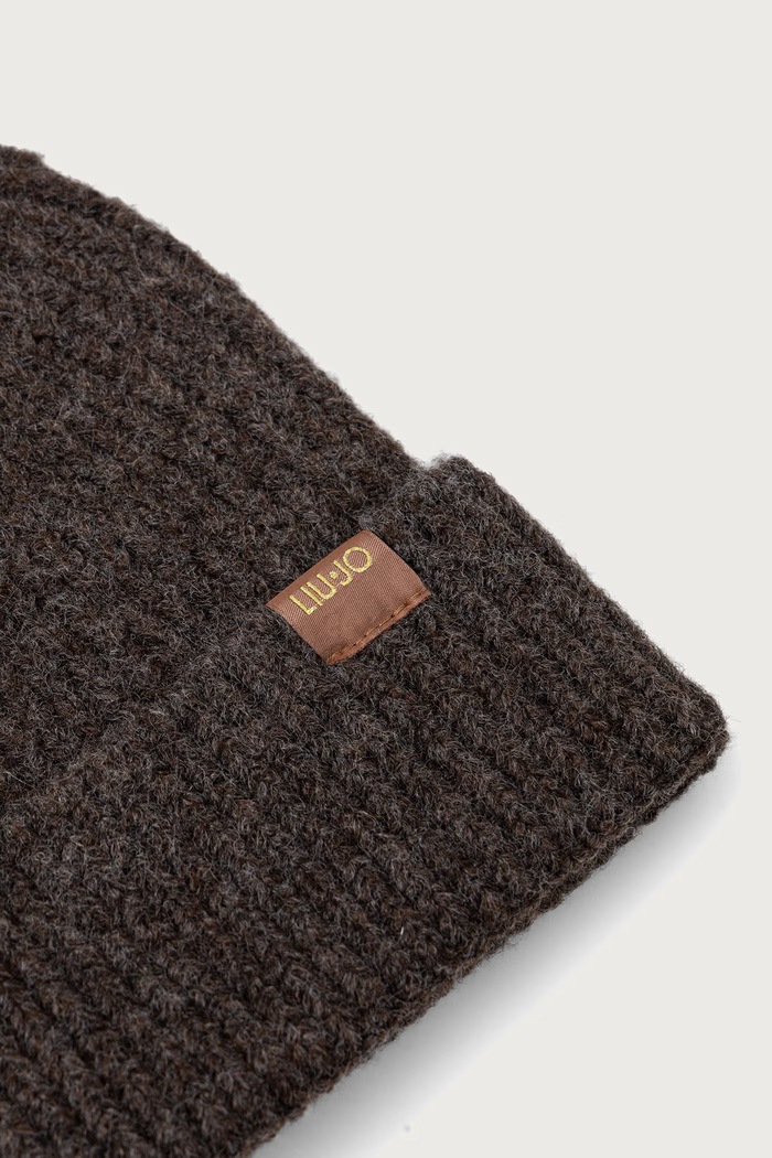 Liu Jo Czapka beanie damska 2F6080.MA29S brązowy AW26
