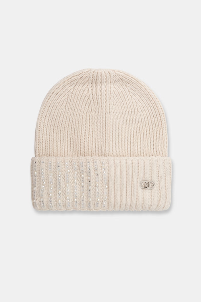 Liu Jo czapka beanie damska beżowy 2F6027.MAA06