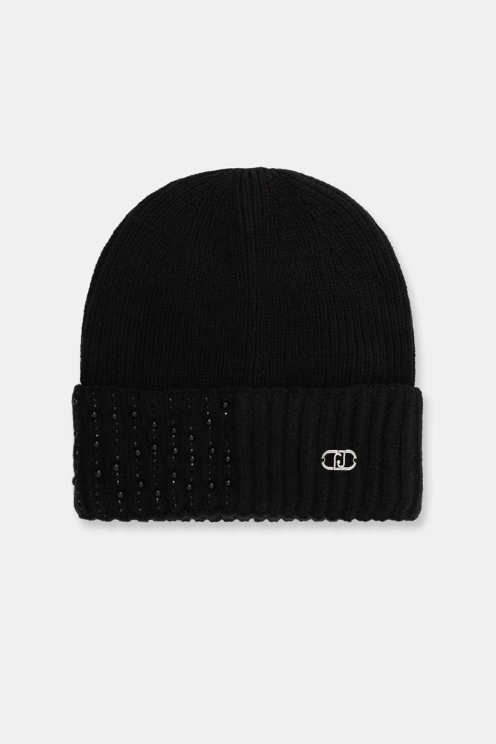 Liu Jo czapka beanie damska czarny 2F6027.MAA06