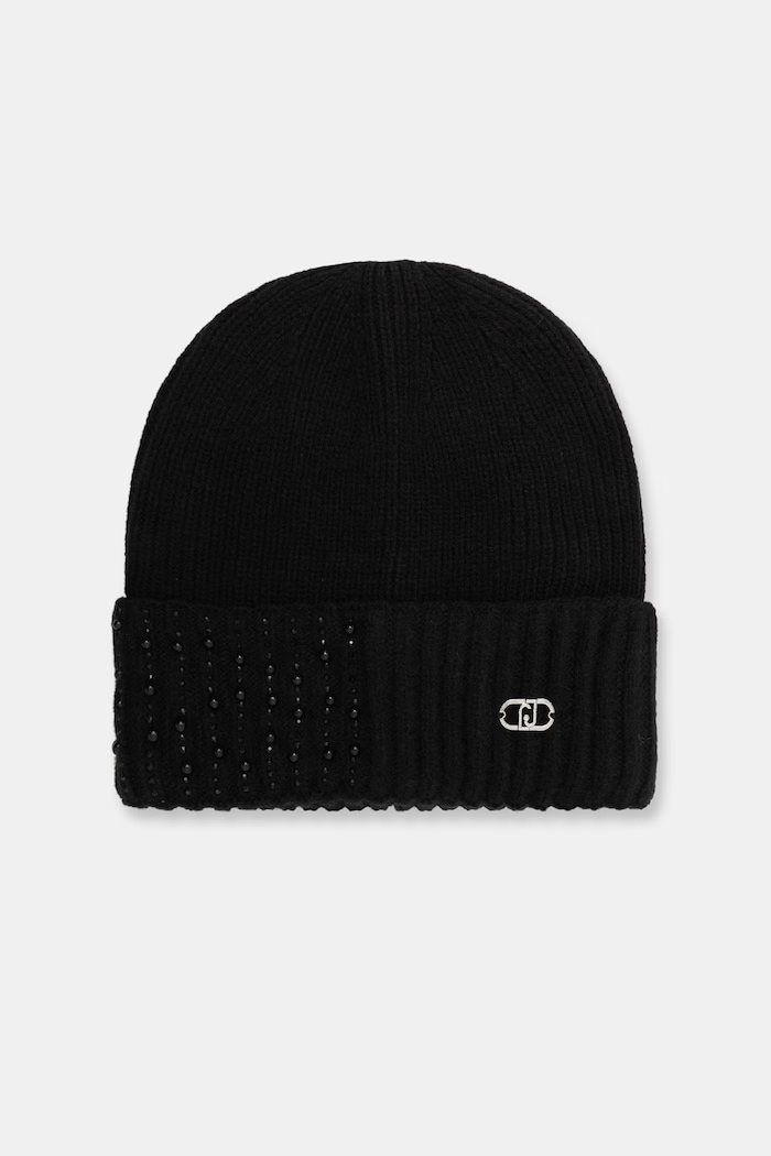 Liu Jo czapka beanie damska czarny 2F6027.MAA06