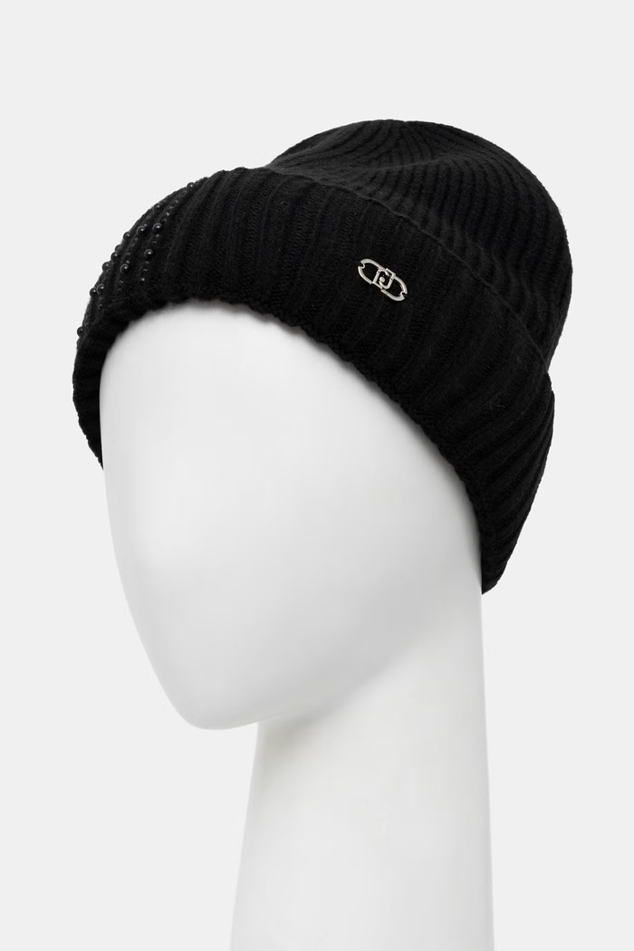 Liu Jo czapka beanie damska 2F6027.MAA06 czarny AW26