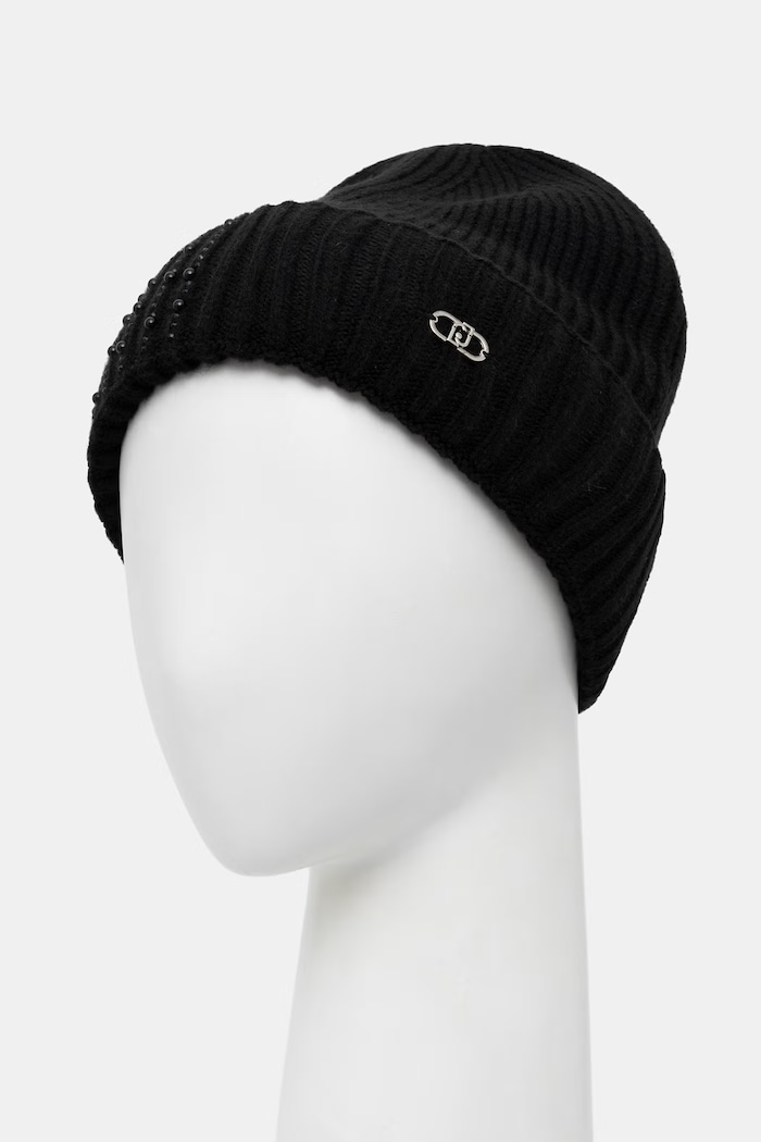 Liu Jo czapka beanie damska 2F6027.MAA06 czarny AW26