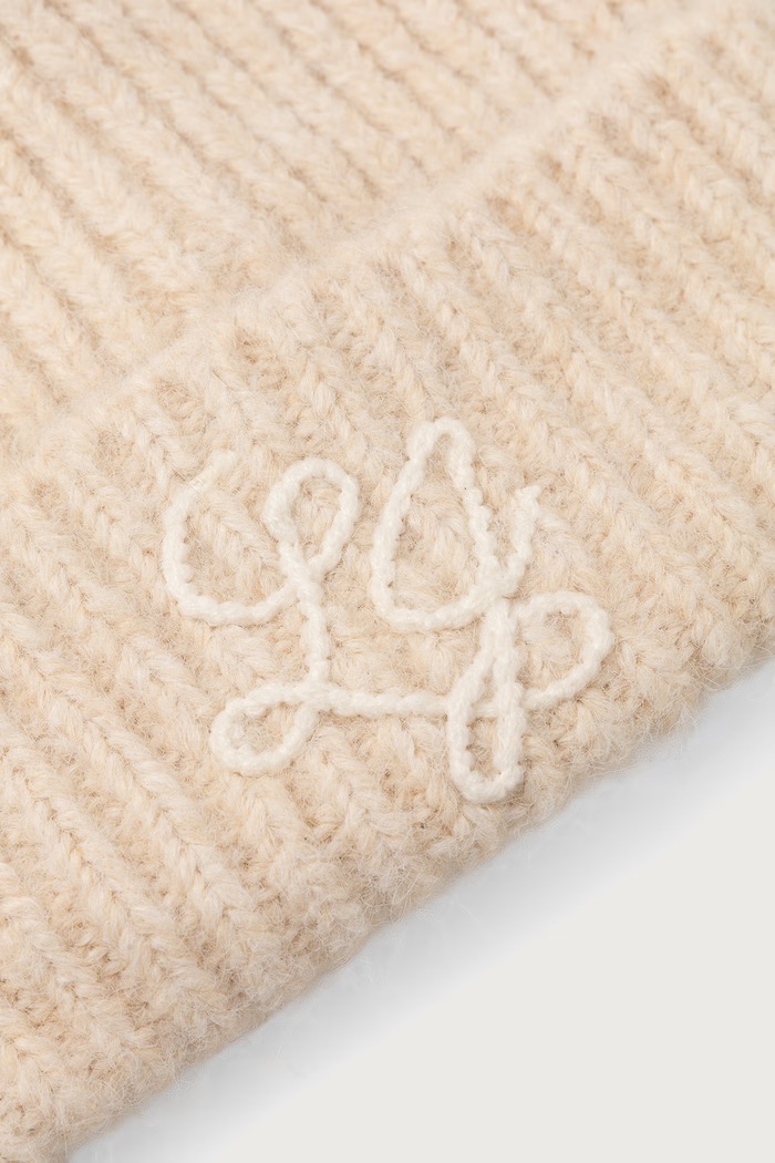 Akcesoria Liu Jo Czapka beanie damska z dodatkiem wełny 2F6019.MS053 beżowy