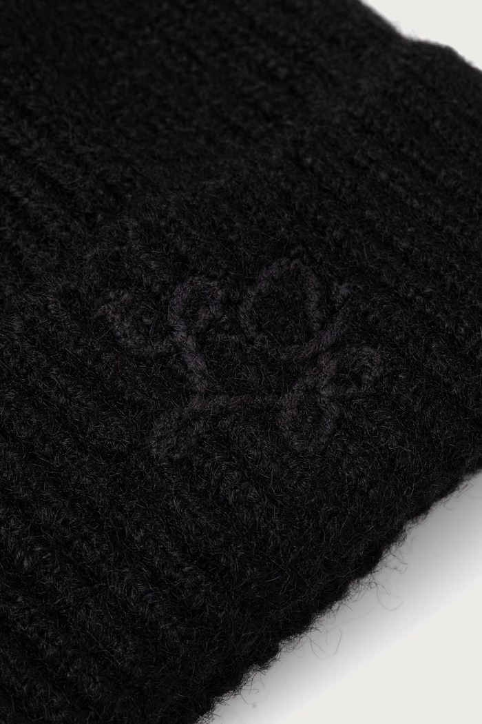Liu Jo Czapka beanie damska z dodatkiem wełny 2F6019.MS053 czarny AW26