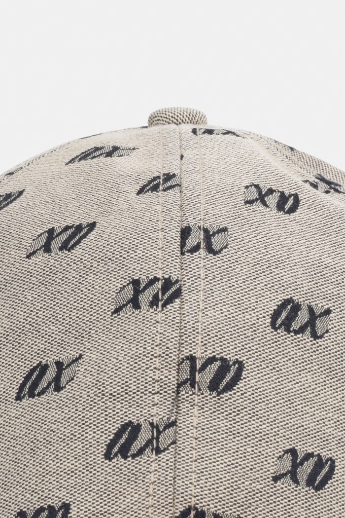 Armani Exchange czapka bejsbolówka damska z bawełną XW003039.AF26063 beżowy AW26