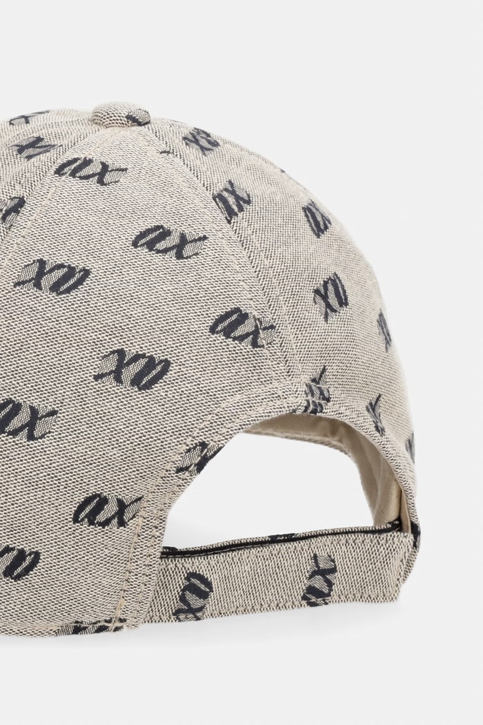 Akcesoria Armani Exchange czapka bejsbolówka damska z bawełną XW003039.AF26063 beżowy