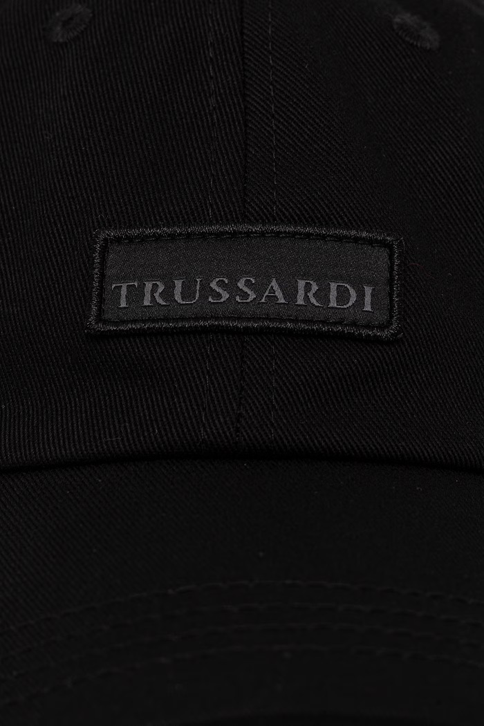 Trussardi Czapka z daszkiem damska z bawełną E014C000027N czarny AW26