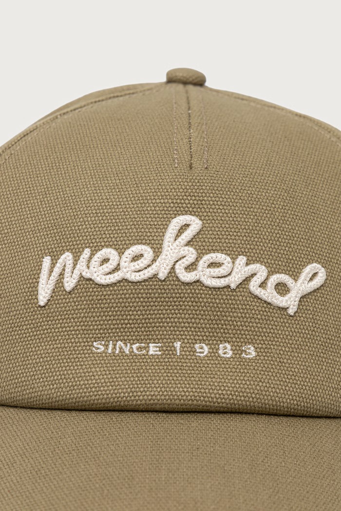 Weekend Max Mara Czapka bejsbolówka damska bawełniana WKAELFI 2625576014600 zielony AW26