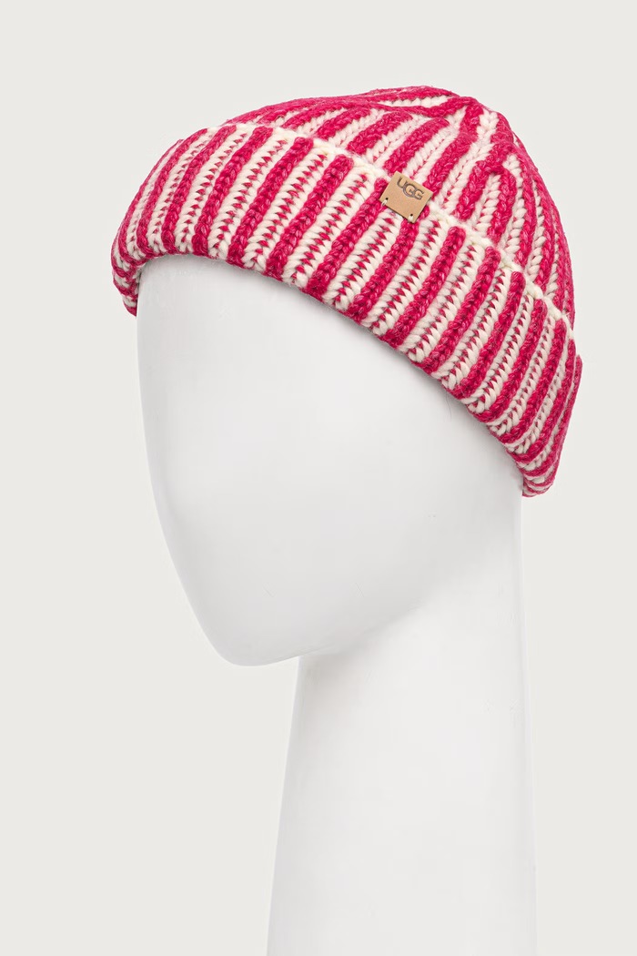 UGG Czapka beanie damska z dodatkiem wełny 105725 różowy AW26