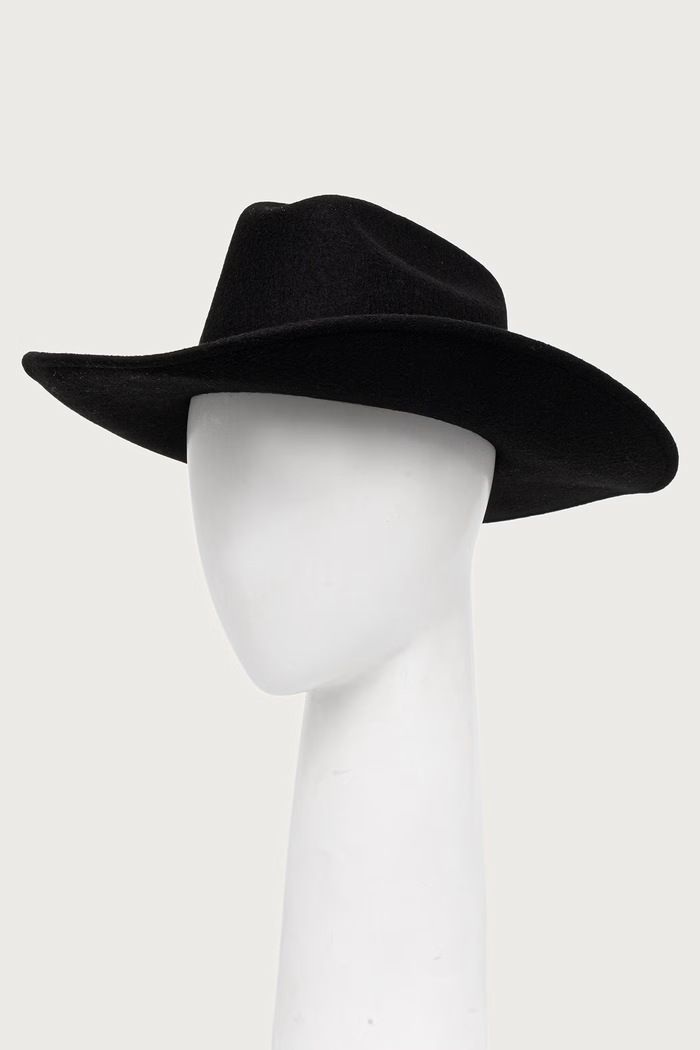 Cowboy kapelusz kowbojski wełniany damski Jean Paul GAULTIER czarny 26.04.W.AC119.W143