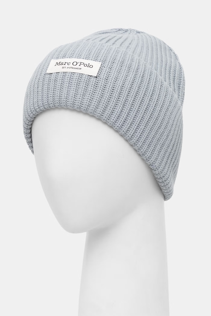 Marc O'Polo Czapka damska bawełniana 5000012210 niebieski AW26