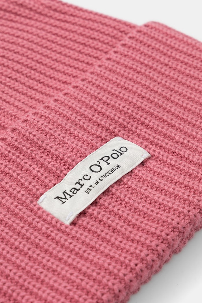 Akcesoria Marc O'Polo czapka damska bawełniana 5000012210 różowy