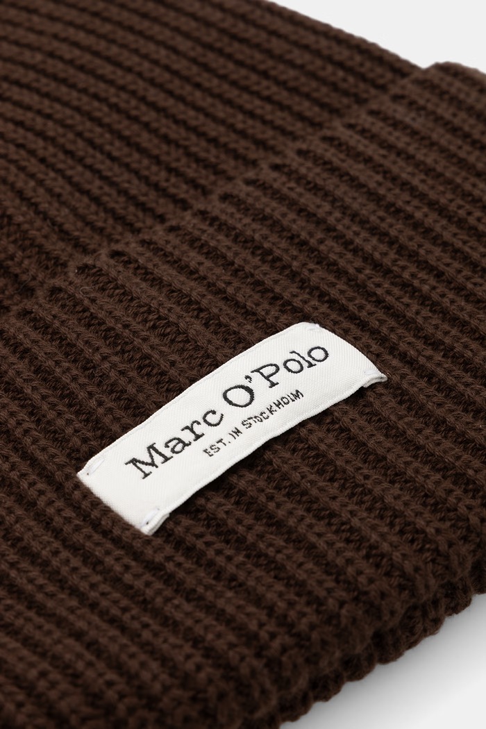 Akcesoria Marc O'Polo Czapka damska bawełniana 5000012210 brązowy