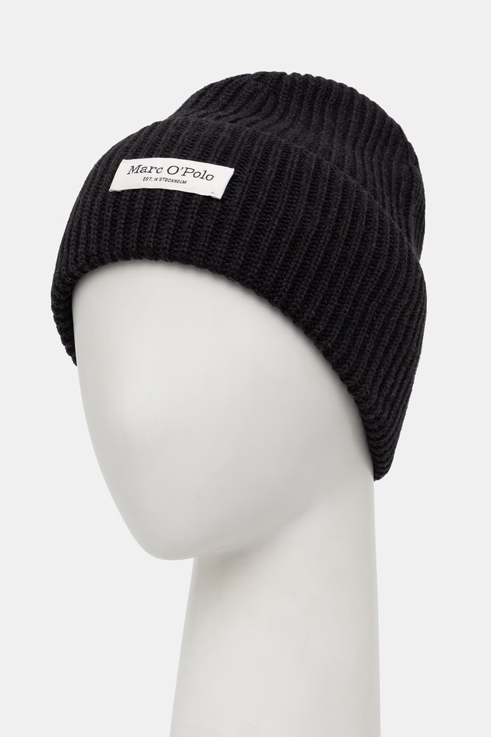 Marc O'Polo czapka damska bawełniana 5000012210 szary AW26