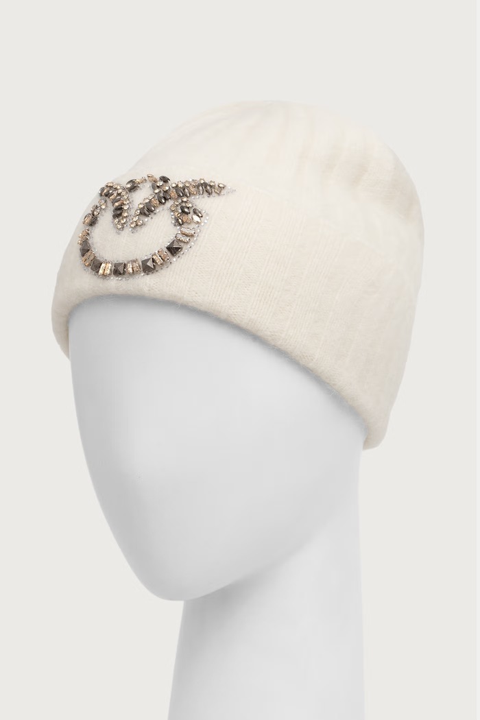 Pinko Czapka damska z wełną 107427.A3EU beżowy AW26