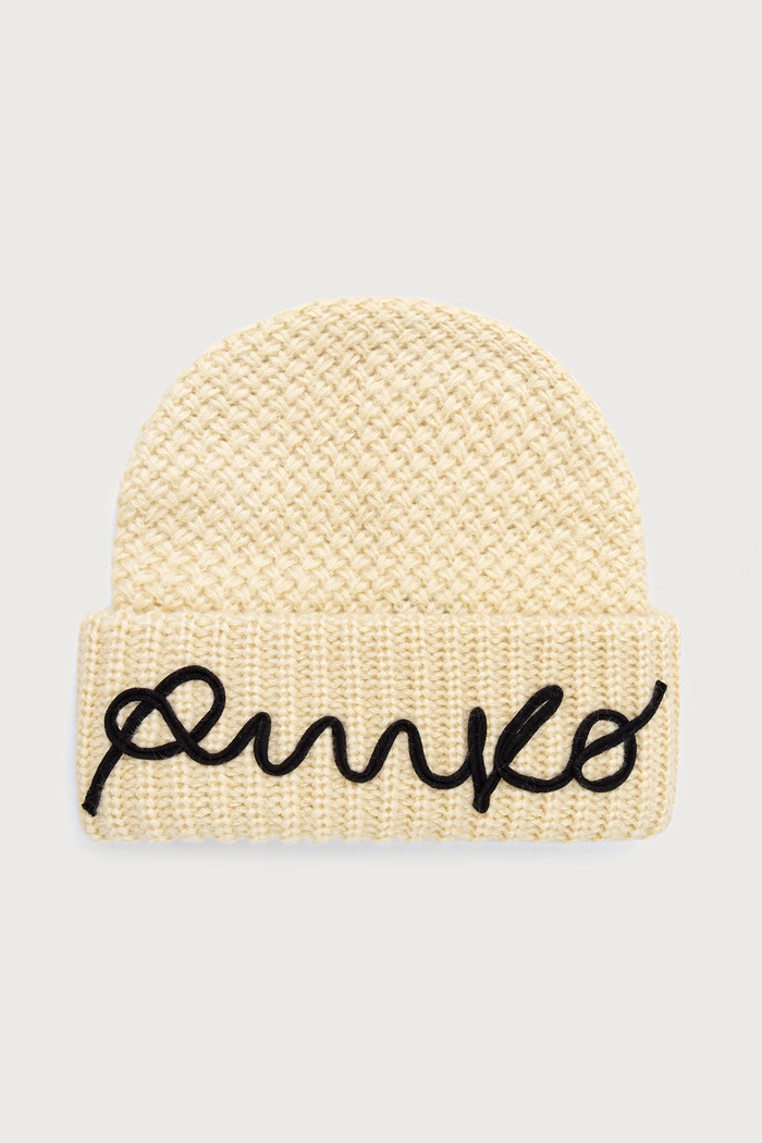 Pinko czapka beanie damska żółty 107258.A3EK