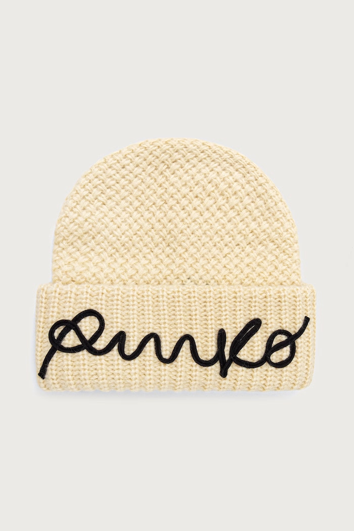 Pinko czapka beanie damska żółty 107258.A3EK