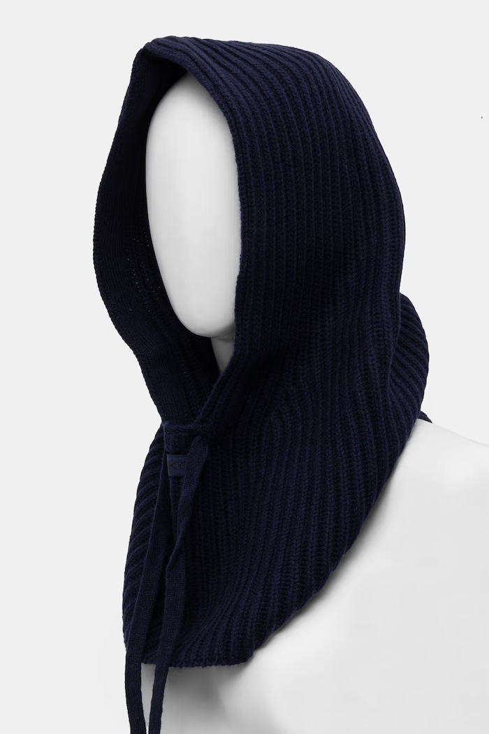 Pinko kaptur damski z wełną 104494.A3EY niebieski AW26