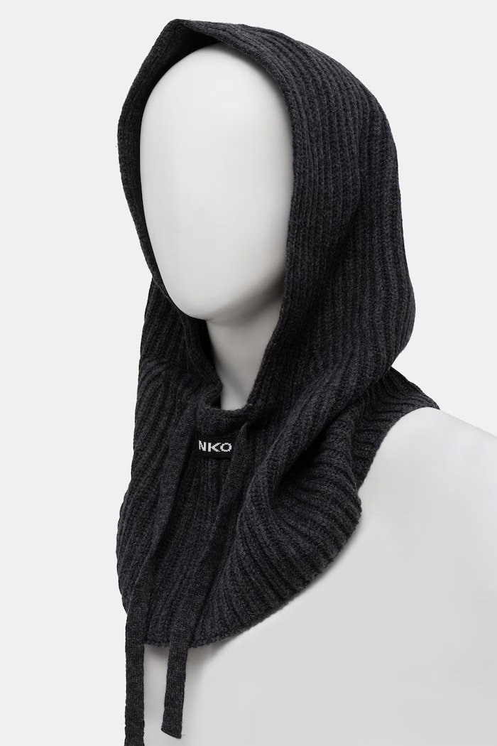 Pinko kaptur damski z wełną 104494.A3EY szary AW26