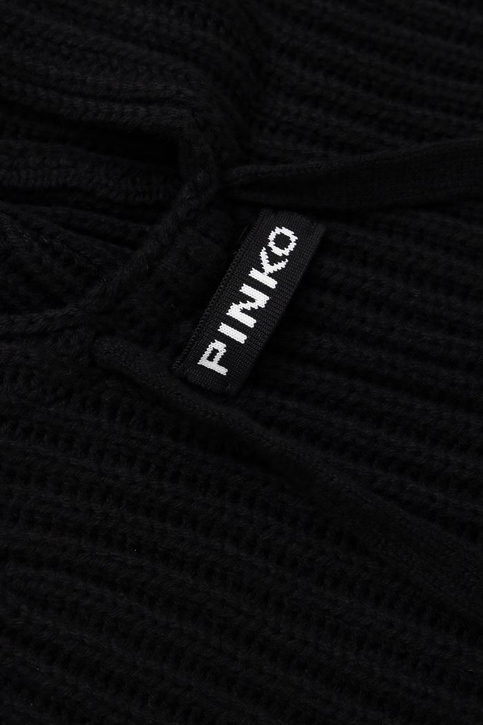 Pinko kaptur damski z wełną 104494.A3EY czarny AW26