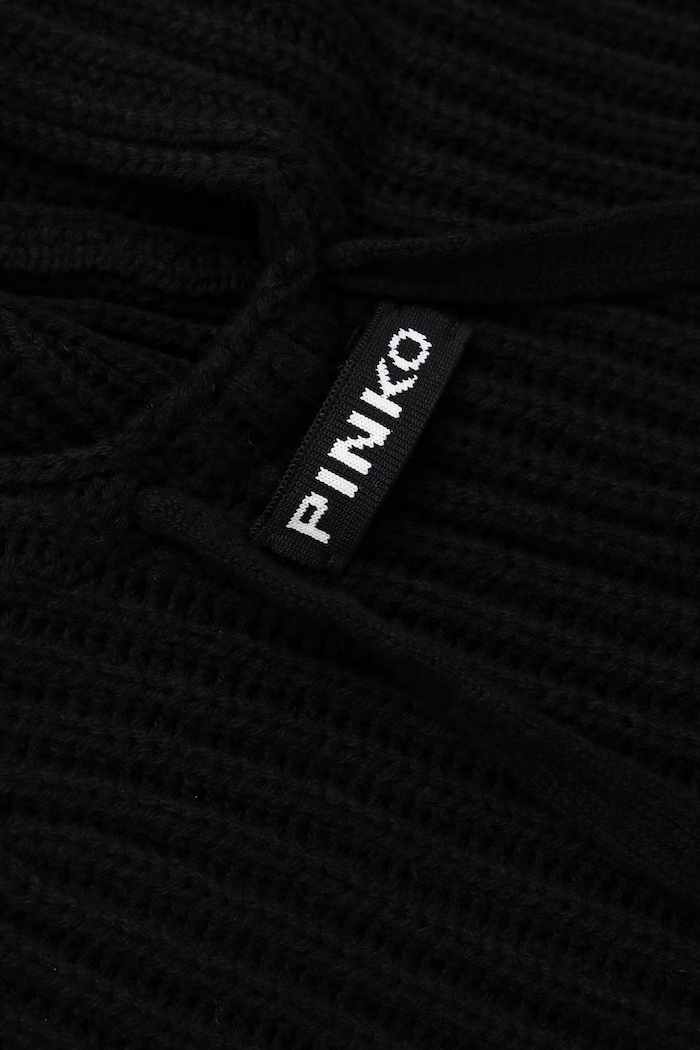 Pinko kaptur damski z wełną 104494.A3EY czarny AW26