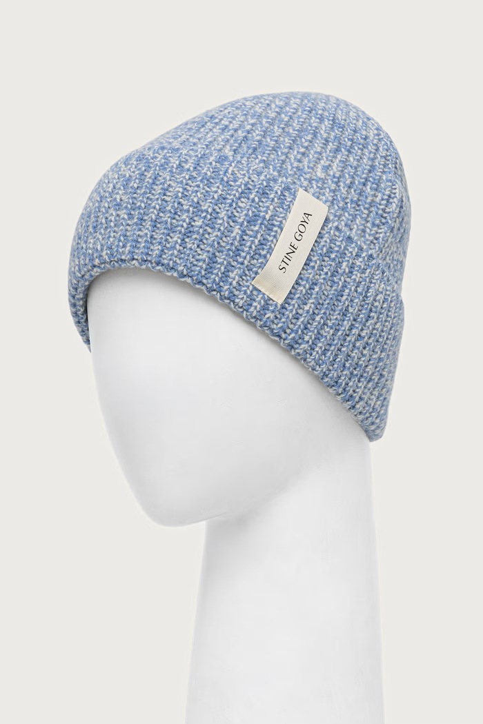 Stine Goya czapka damska z wełną SG.AW26.A054.2469 niebieski AW26