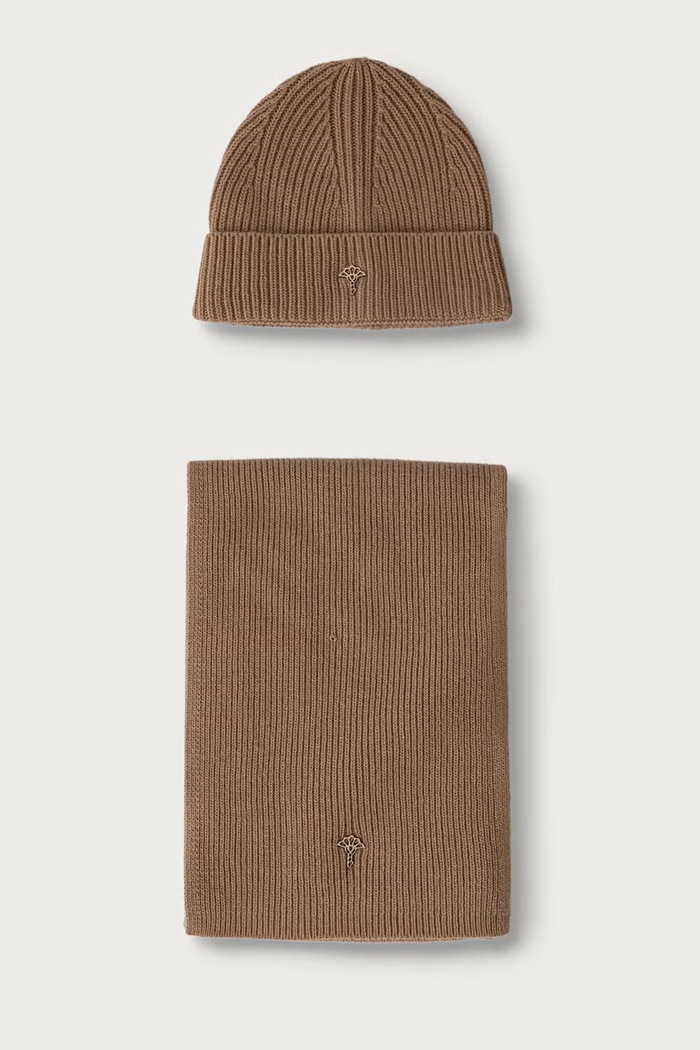 Joop! Komplet damski z wełną brązowy 30106345