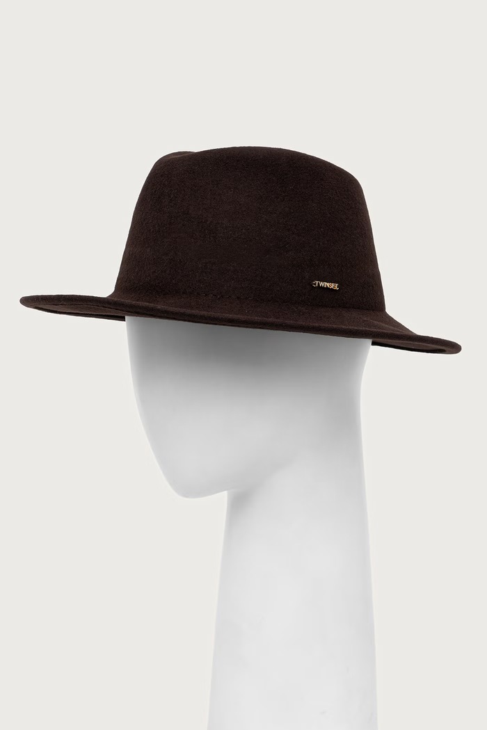 Twinset klobuk ženski volneni 262TA4450 rjava AW26