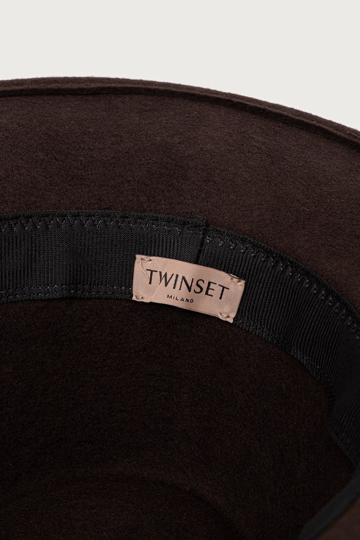 Twinset klobuk ženski volneni rjava 262TA4450