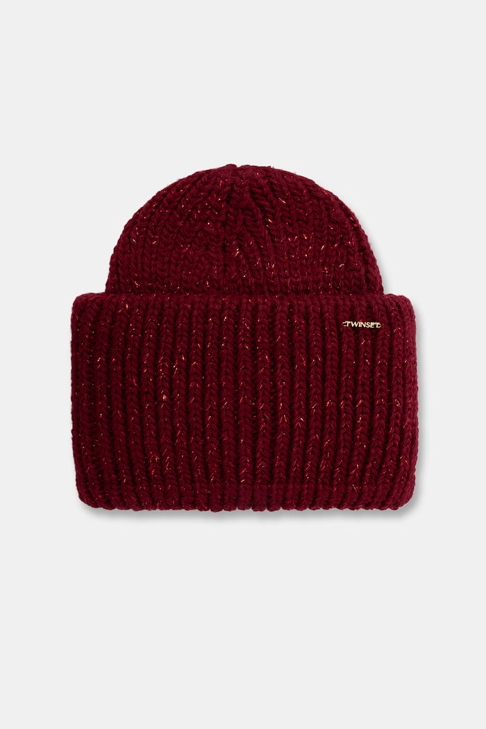 Twinset шапка жіноча бордо 262TA4620