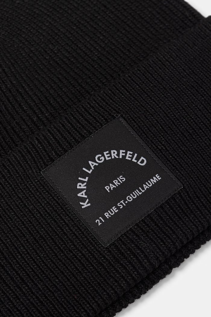 Аксесоари Karl Lagerfeld шапка дамска с вълна K/RSG B3W33039 черен