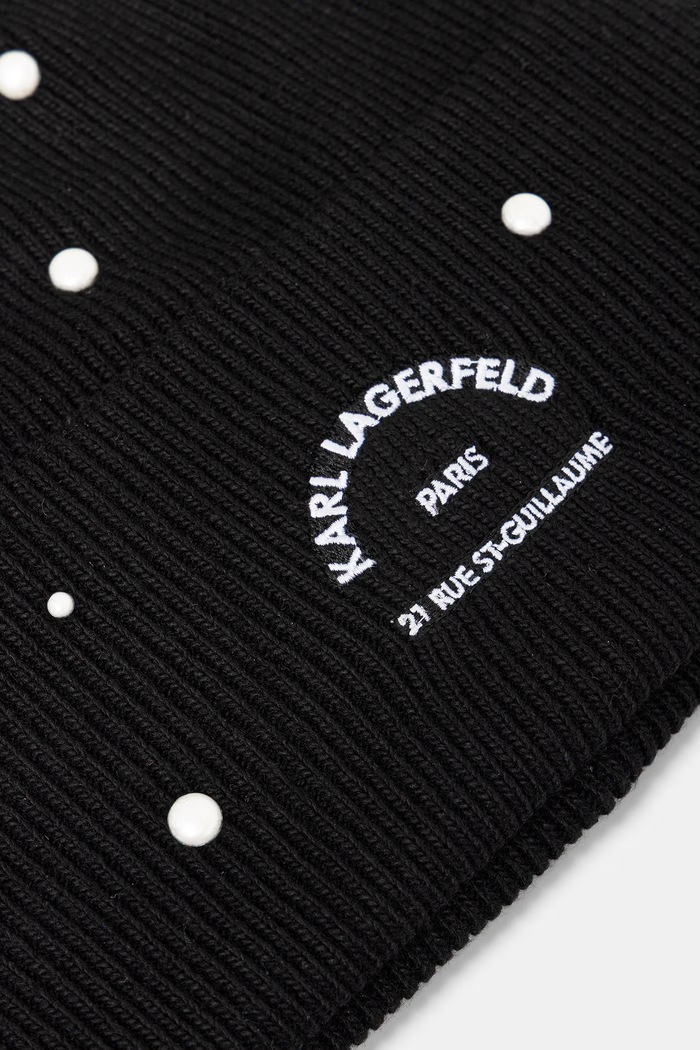 Аксесоари Karl Lagerfeld шапка дамска с вълна K/RSG B3W33040 черен