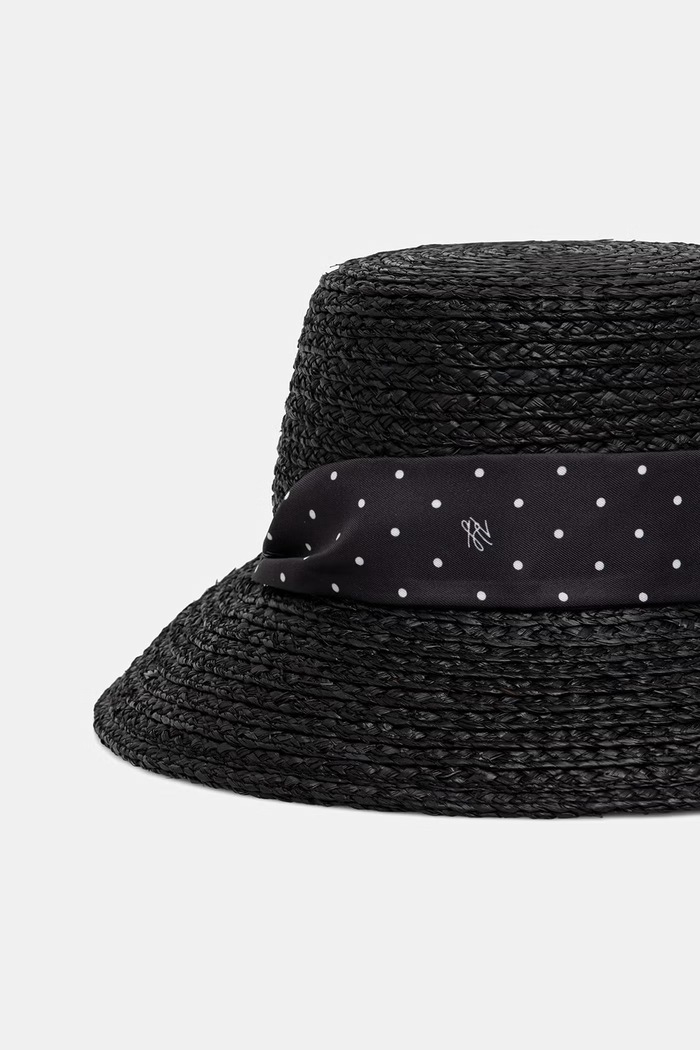 Accesorii Karl Lagerfeld pălărie de paie pentru femei K/AUTOGRAPH B3W46050 negru