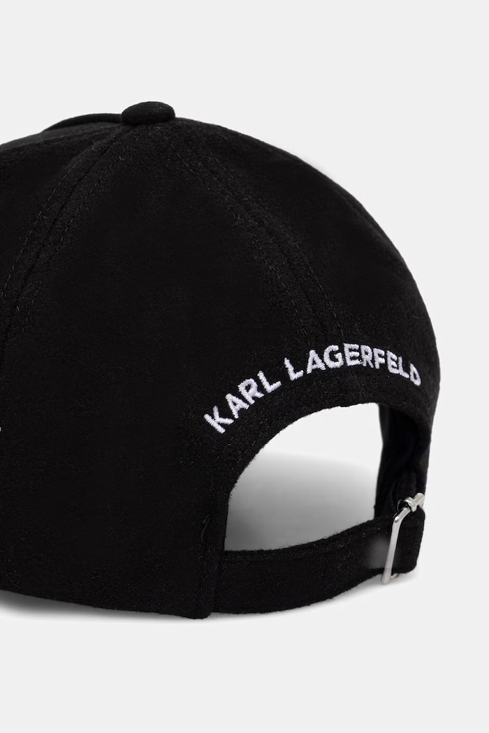 Accesorii Karl Lagerfeld șapcă pentru femei cu amestec de lână K/AUTOGRAPH B3W33005 negru