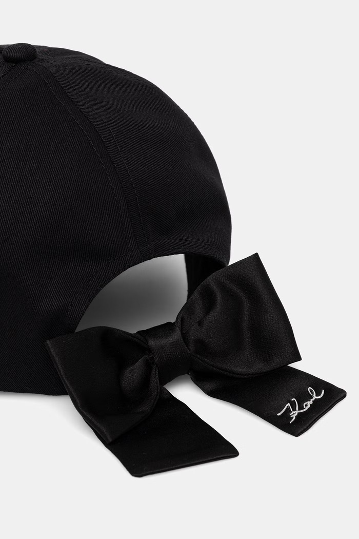 Accesorii Karl Lagerfeld șapcă pentru femei din bumbac K/SIGNATURE B3W33008 negru