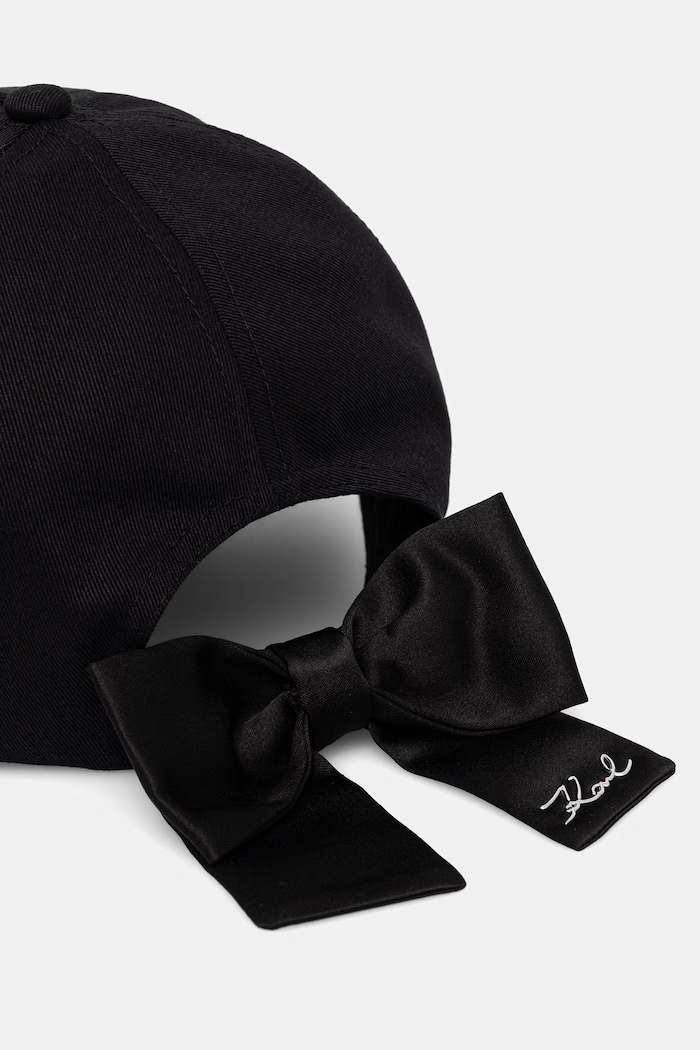 Accesorii Karl Lagerfeld șapcă pentru femei din bumbac K/SIGNATURE B3W33008 negru